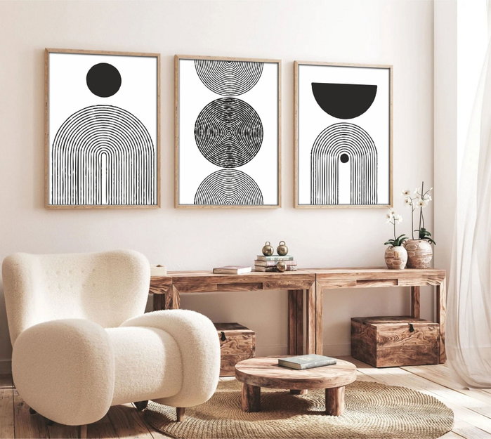 Wallity Huhu163 Cuadro Decorativo enmarcado en MDF (3 Piezas) 50 x 70 cm Wallity Huhu163 Cuadro Decorativo enmarcado en MDF (3 Piezas) 50 x 70 cm